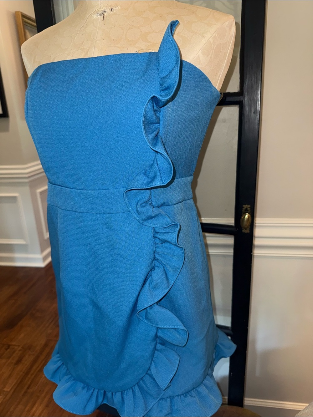 NEW DO+BE Turquoise Strapless Romper Skort with shorts Large L new with tags